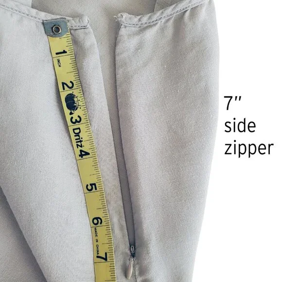 St. John's Bay 100% Linen Skirt Cottagecore Beachy Boho Tiered Peasant Size L - Picture 10 of 14